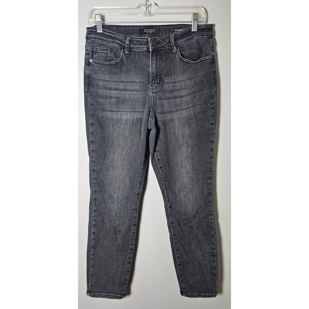 Judy Blue Womens Boyfriend Fit Grey Wash Denim Jeans Size 9/29 Slim Leg